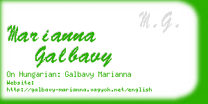 marianna galbavy business card
